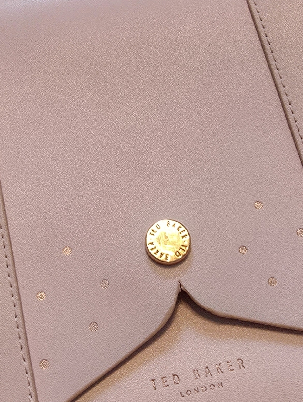 Ted Baker Pink & Gold LEATHER Crossbody Bag - Picture 2 of 7